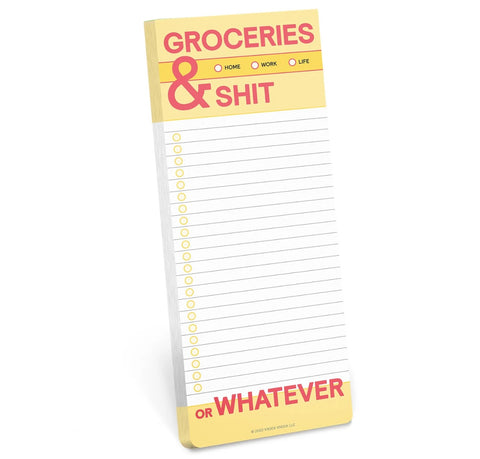 Groceries and Shit Make-a-List Pad