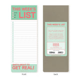 This Week’s List Make-a-List Pad