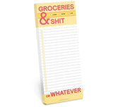 Groceries and Shit Make-a-List Pad