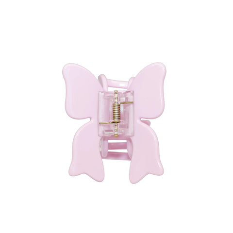 BOW CLIP IN PUFF PINK