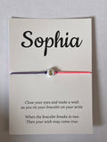 Personalised Gold Letter Wish Bracelet/ Custom Friendship Bracelet